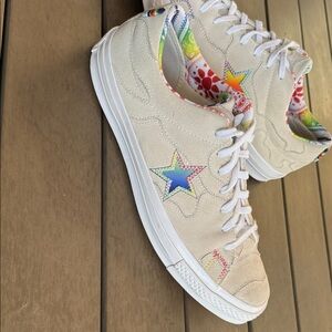 Converse Ox One Star Pride Rainbow Egret University Sneakers